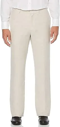 Cubavera Men's Flat Front Linen Blend Dress Pant (Waist Size 30-54 Big & Tall)