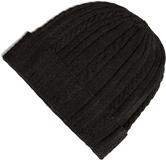 "Women's 100% Pure Cashmere Cable Knit Hat"