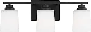 Generation Lighting 4428903-112 Franport 3 Light 21 inch Midnight Black Wall Bath Fixture Wall Light