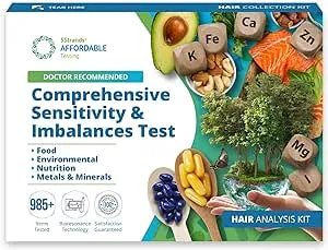 5Strands Food & Environmental Intolerances, Deficiency Test, 998 Items Tested, Includes 4 Tests for Adults & Kids - Food, Environment, Nutrition & Metals Imbalance Test, Results in 5 Days