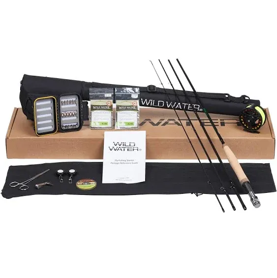 Wild Water Deluxe Fly Fishing Kit, 9 ft 5/6 WT Rod