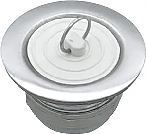 Laundry Tub Strainer with Rubber Stopper 1-7/8 to 2-1/4 Inch, Universal Fit, Chrome