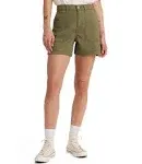 Levi's High Rise Utility Shorts, Womens, 26, Olive Night