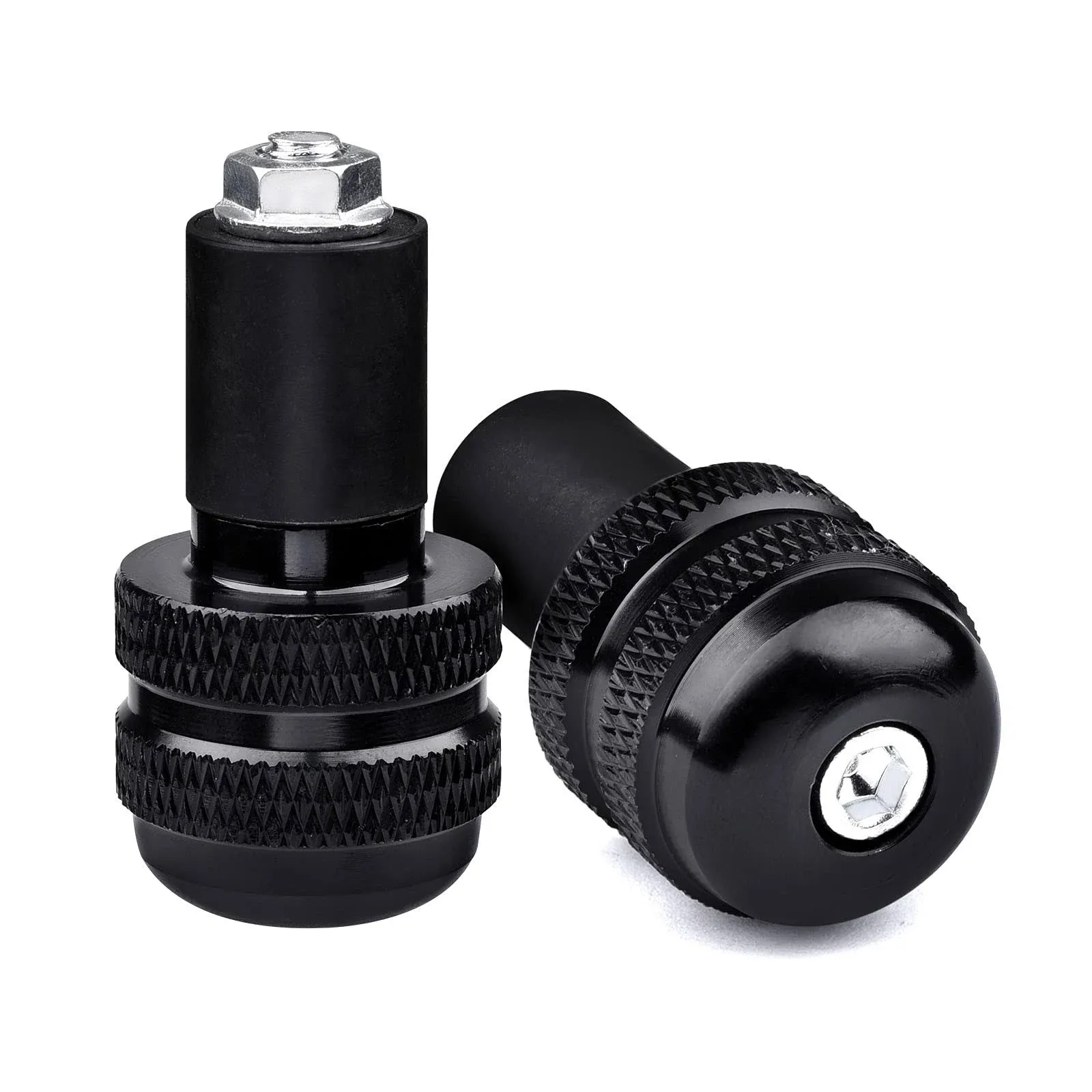 Motorcycle Bar End Plugs Universal 7/8" Anti Vibration Handlebar End Grips Universal Fit for Most Motorbike