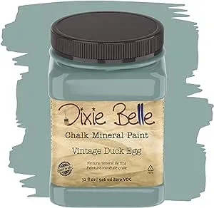 Dixie Belle Paint Company Chalk Finish Furniture Paint | Vintage Duck Egg (32oz) | Matte Light Blue Chic Chalk Mineral Paint | DIY Furniture Paint