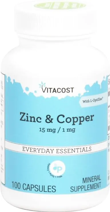 Vitacost Zinc & Copper 15 mg / 1 mg - 100 Capsules