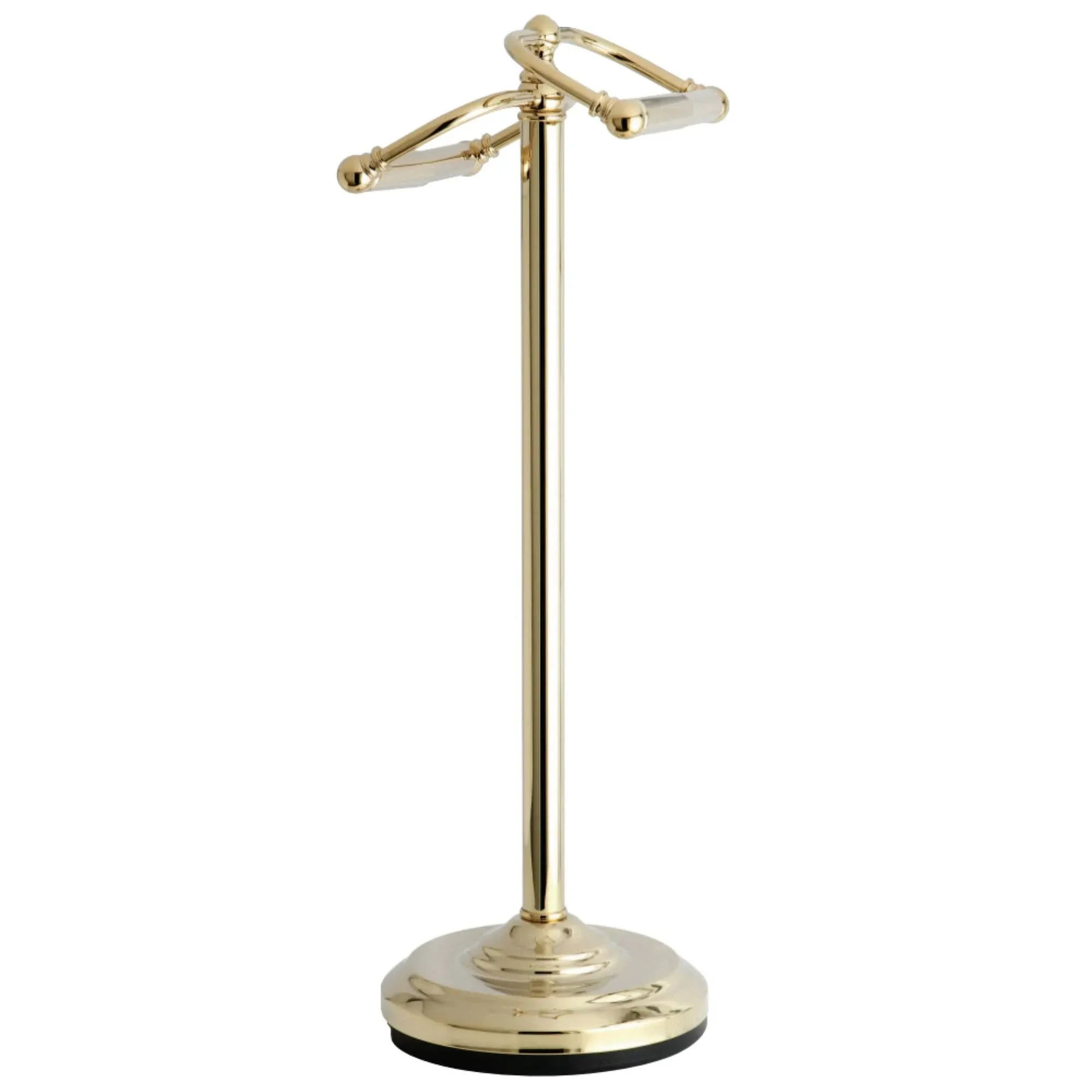 Vintage CC2202 Freestanding Double Roll Toilet Paper Holder, Polished Brass