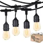 MEIDAODUO Outdoor String Lights 150ft with 50 LED Shatterproof S14 1W Bulbs for Patio Lights, Bistro Lights, Gazeboi Lights, Bac