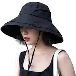 DRIONO Wide Brim Bucket Hat UPF50+ Protection Travel Beach Sun Hat with Semi-Rigid Adjustable Foldable Brim