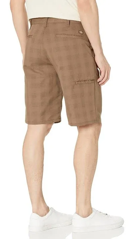 Dickies Men's Flex Regular Fit Plaid Flat Front 11in Shorts