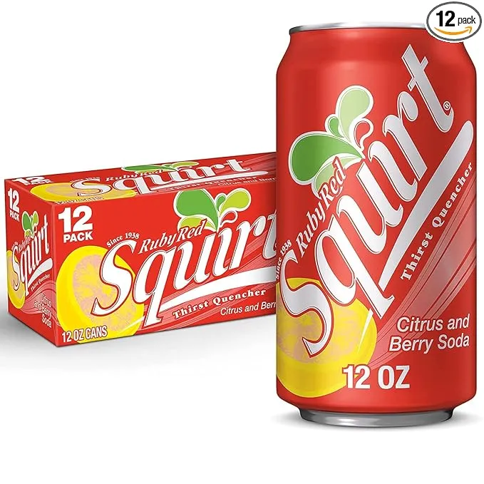 Squirt Ruby Red Naturally Flavored Citrus and Berry Soda