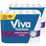 Viva Multi-Surface Cloth Paper Towels 12 Triple Rolls 165 Sheets per Roll (2 Packs of 6)