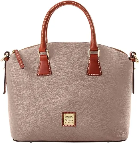 Dooney & Bourke Women's Pebble Grain Domed Satchel Bag in Taupe