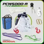 Portable Winch PCW5000 Gas-Powered Capstan Winch - 2,200 lbs Pulling Capacity Winch, Honda GXH50 Engine Portable Gas Winch for Hunting, Logging, and Towing