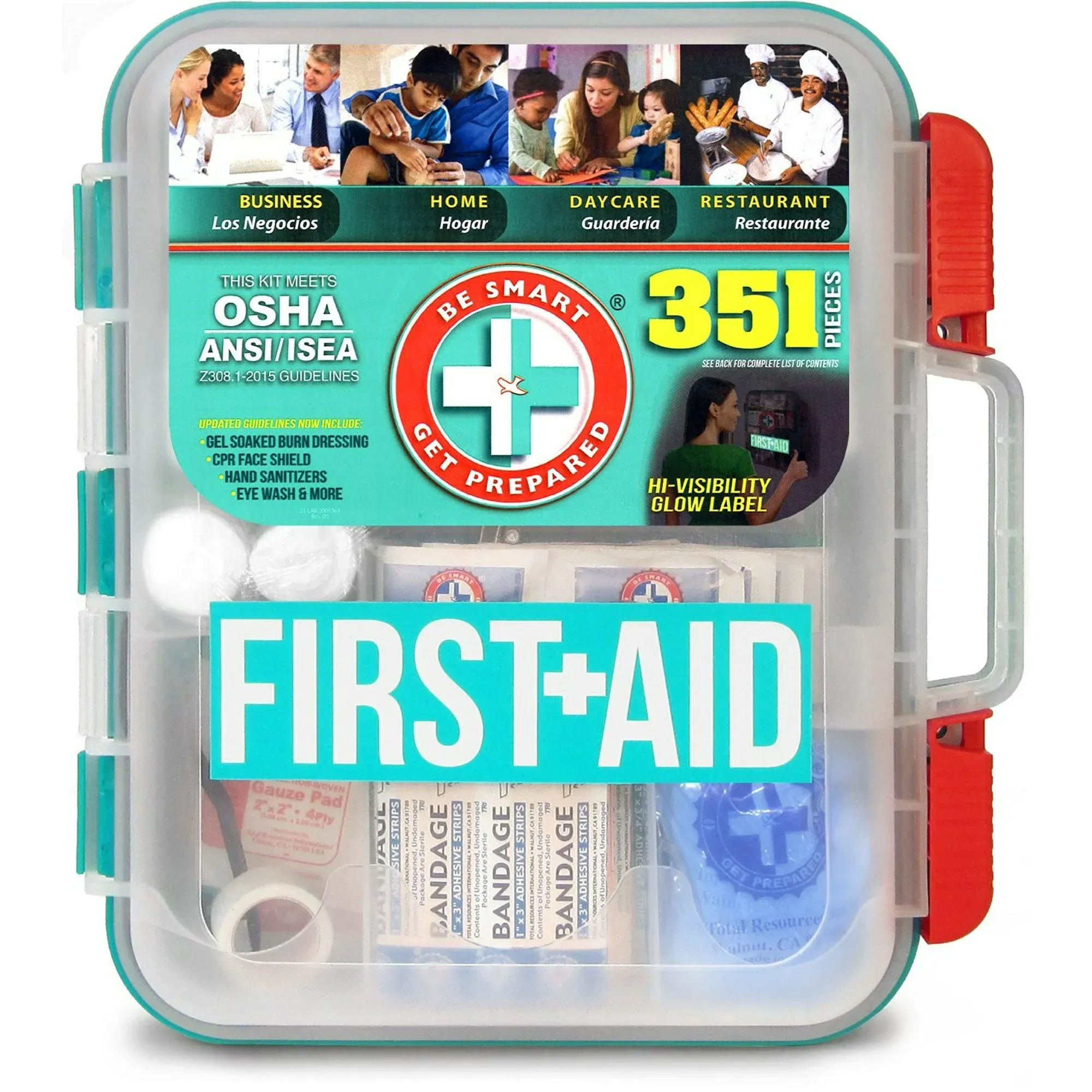 Emergency First Aid Kit Home Workplace Survival Osha ANSI 351 Piece