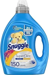 Snuggle SuperCare Laundry Fabric Softener Liquid, Lillies & Linen, 2X Concentrated Fabric Conditioner, 150 Loads