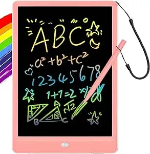 ORSEN LCD Writing Tablet 10 Inch, Colorful Doodle Board Drawing Pad for Kids, Toddler Toys for 3 4 5 6 7 8 Year Old Girls Boys Gifts (Pink)