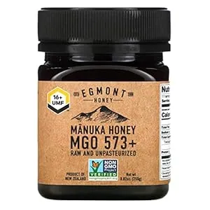 Egmont Honey Manuka Honey, Raw And Unpasteurized, MGO 573+, 8.82 oz (250 g)