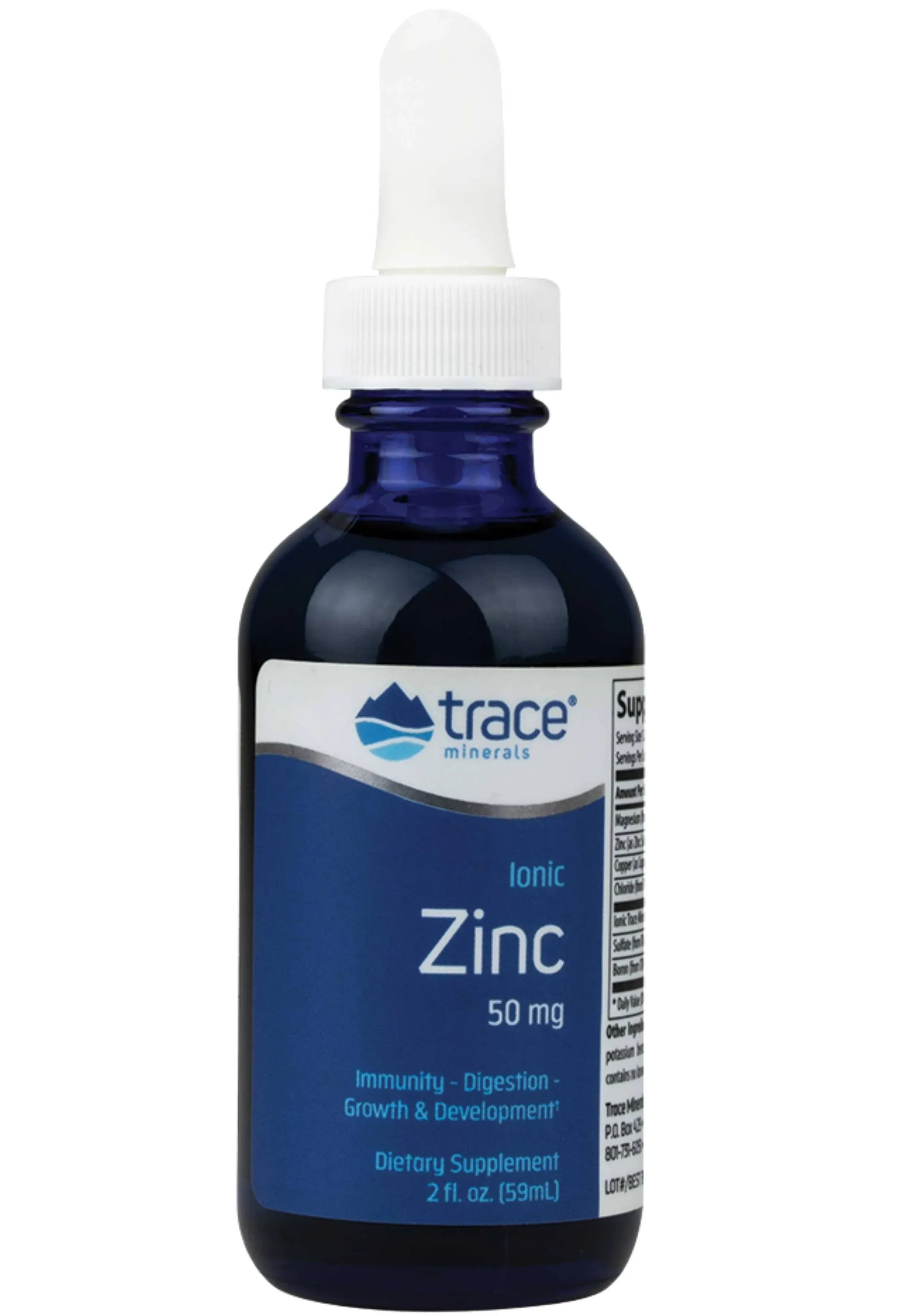 Zinc Liquid Ionic 50mg 2 ounces (59ml) Trace Minerals Research