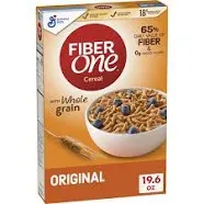 Fiber One Cereal, Original Bran 32.4 oz, 2 pk