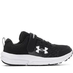 Under Armour Assert 10 Black/White Preschool Boys' Running Shoes, Size: 3