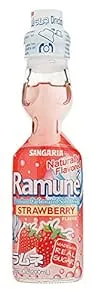 Sangaria Ramune Marble Soft Drink Strawberry Flavor 6 Pack