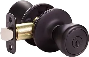 Design House 779272 Tulip Keyed Entry Door Knob Matte Black