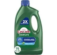 Cascade Dishwasher Detergent Gel, Fresh Scent, 75 oz