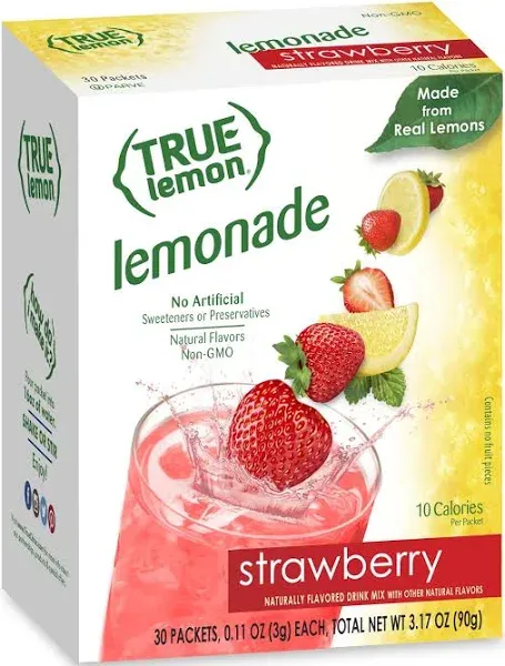 True Lemon Lemonade Drink Mix Strawberry