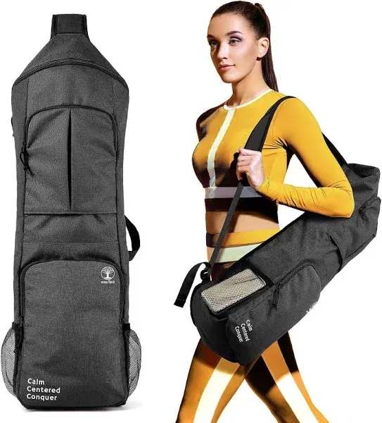 Yoga Mat Bags for Women Men Fits 1 2&#034; Thick Mat Travel Yoga Backpack With Mat