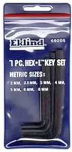 Eklind Short Arm Metric Hex Key Set 7 Pc.