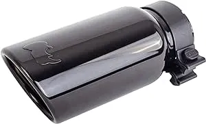 Go Rhino Exhaust Tip | Stainless Steel, Black Chrome | GRT3414BC | Fits 4" Diameter Exhaust Tubes