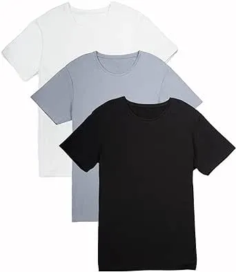 "Men's Classic Fit Soft Stretch Crew Neck Undershirt"