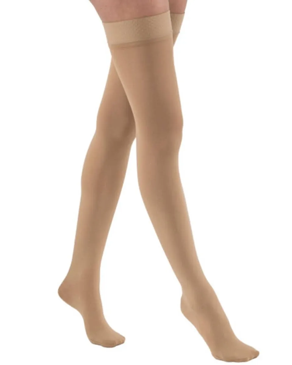 Jobst Relief 20-30 Thigh High Compression, Silicone Band, Large - Beige