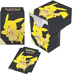 Ultra Pro Pokémon Full View Deck Box with Pikachu, Holds 80 Standard Trading Cards, Archival-Safe Polypropylene, Self-Locking Lid, Includes Bonus Deck Divider, 2.17 x 2.95 x 3.94 inches, 1.0 Count