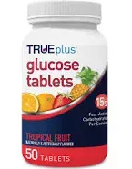 TRUEplus® Glucose Tablets, Tropical Fruit Flavor - 50ct Bottle (3)