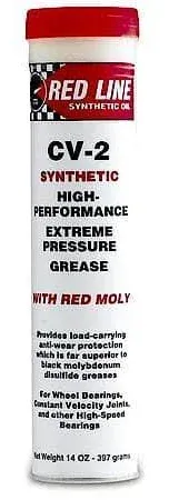 2 x 397g Tube - Red Line CV-2 Synthetic Grease For CV Joints / Wheel Bearings