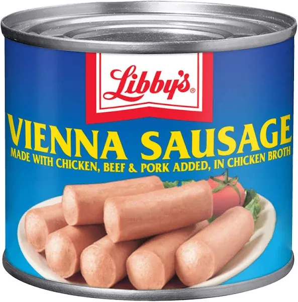 (6 Cans) Libby&#039;s Vienna Sausages in Chicken Broth, High Protein, Keto, 4.6 Oz