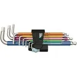 Wera 3950/9 Hex-Plus Multicolour Stainless 1 L-key set, metric, stainless, 9 pieces