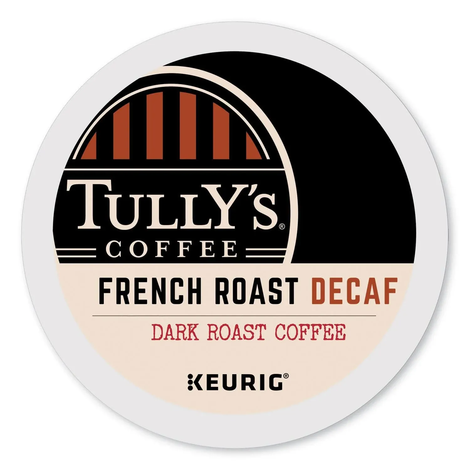 Tully's Coffee French Roast Decaf Coffee K-Cups, 96/Carton