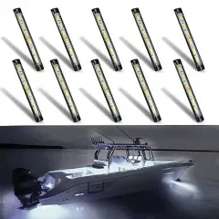 Boaton Marine Led Boat Lights, Night Fishing Lights, Boat Interior Lights, No Drilling Install Boat Deck Lights Courtesy Lights, Green