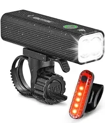 USB Rechargeable Bike Lights Set Night Riding Front and Back Bicycle Light Fl...