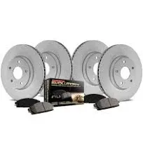 PowerStop CRK5828 Genuine Geomet Coated Rotor and Low-Dust Ceramic Brake Pad Kit