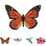 Screen Door Saver - Screen Magnets - Keep People and Pets from Running Into Screen Doors & Patch Small Holes with Screen Door Magnets - Butterfly - 5