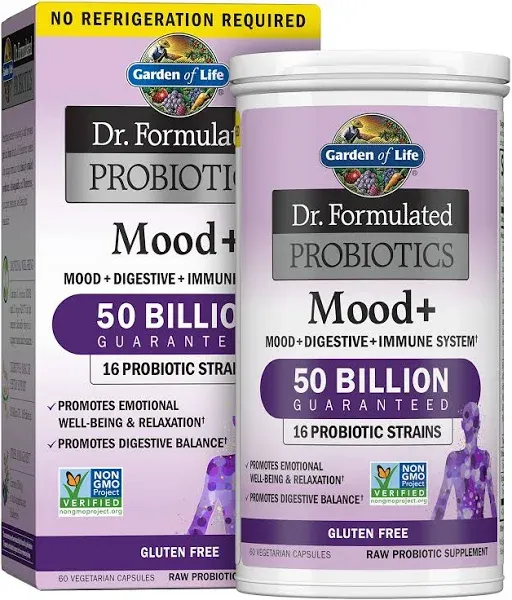 Dr. Formulated Mood Probiotics Garden of Life 50 Billion Mood+ 60 Caps Exp4/2025