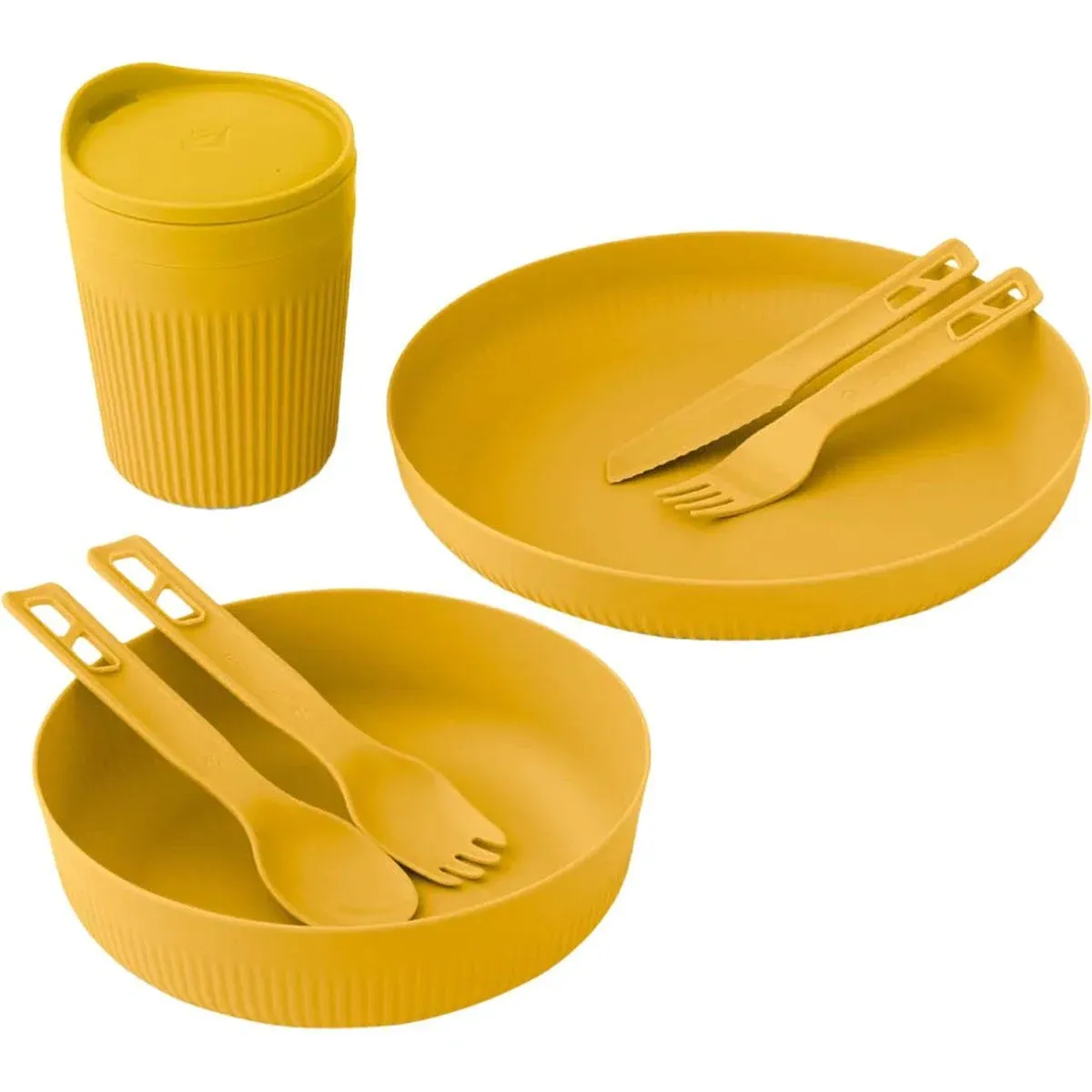 Sea to Summit Passage Dinnerware Set 1P 7 Piece Arrowwood Yellow A1351-50