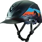 Troxel Dakota , Turquoise Paisley Helmet Medium