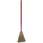 Unisan 951T Lobby/Toy Broom Corn Fiber Bristles 39 Wood Handle Red/Yellow