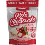 Giant Sports Keto Cheesecake Shake Mix - Delicious Low Carb, Ketogenic Diet Gluten Free Powder Mix - Works Great with Almond Milk - Strawberry (20