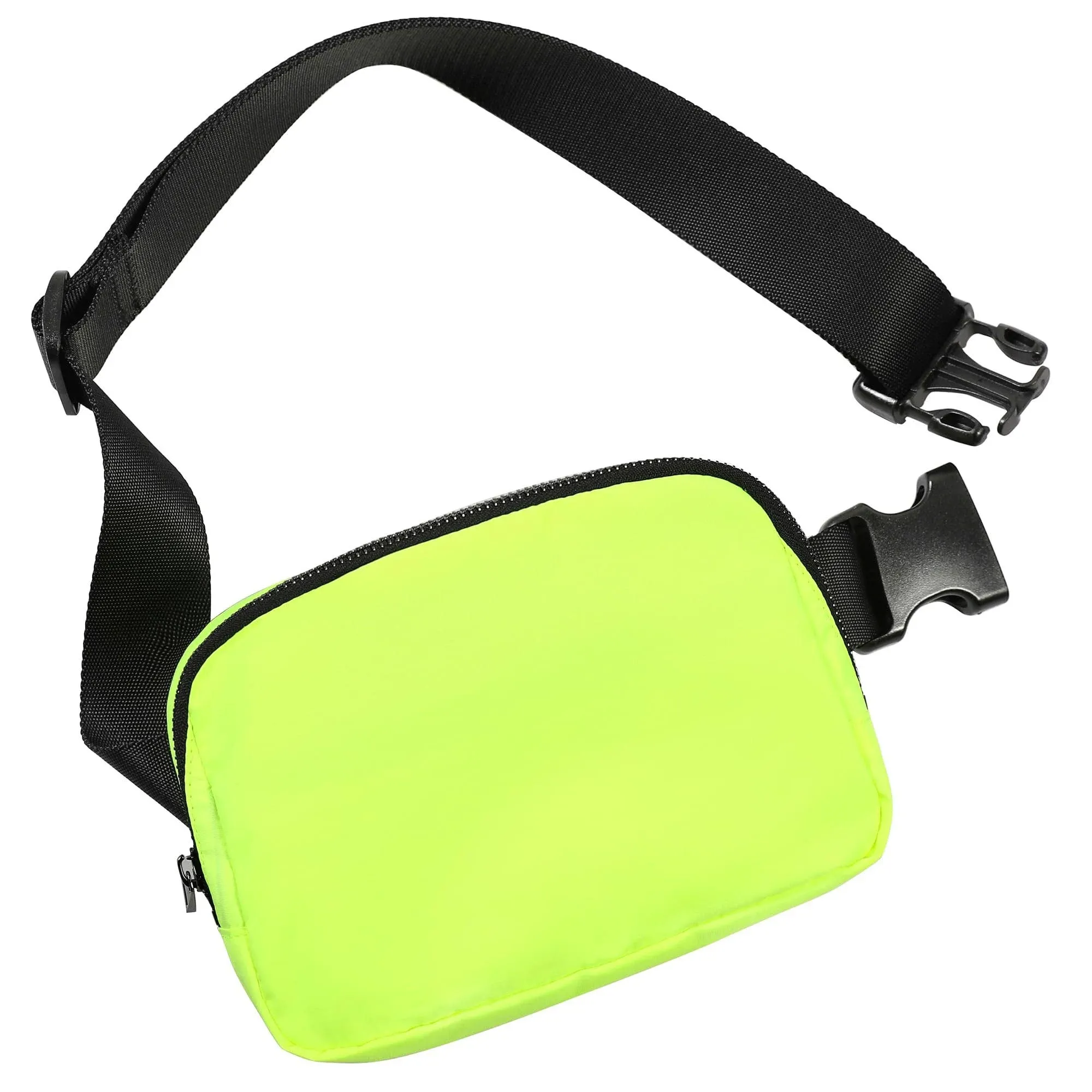 ODODOS Unisex Mini Belt Bag with Adjustable Strap Small Fanny Pack for Workout Running Traveling Hiking, Neon Green